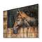 Designart - The Head of A Horse In Stable - Farmhouse Print on Natural Pine Wood